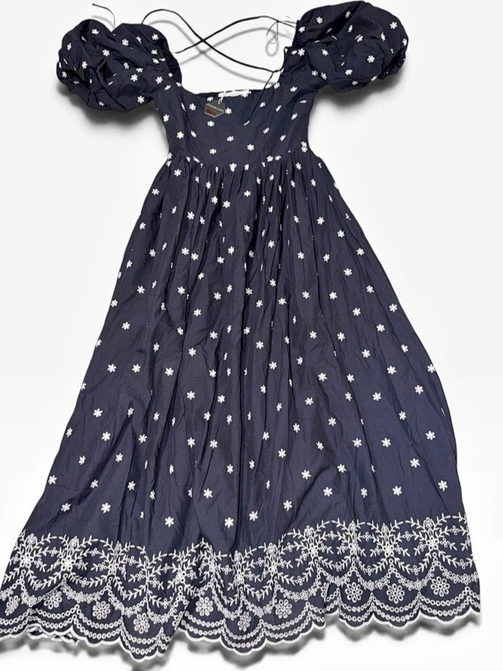 EB LUXE Floral Maxi Dress in Black & White Size Small NWT